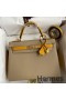 Hermes Kelly Sellier 28 Bicolor Bag in Trench and Yellow Epsom Calfskin