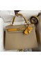 Hermes Kelly Sellier 28 Bicolor Bag in Trench and Yellow Epsom Calfskin