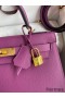 Hermes Kelly Sellier 28 Handmade Bag In Anemone Epsom Calfskin