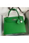 Hermes Kelly Sellier 28 Handmade Bag In Bamboo Epsom Calfskin