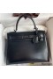 Hermes Kelly Sellier 28 Handmade Bag In Black Box Calfskin