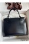 Hermes Kelly Sellier 28 Handmade Bag In Black Box Calfskin