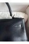 Hermes Kelly Sellier 28 Handmade Bag In Black Box Calfskin
