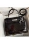 Hermes Kelly Sellier 28 Handmade Bag In Black Crocodile Niloticus Shiny Skin