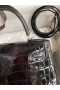 Hermes Kelly Sellier 28 Handmade Bag In Black Crocodile Niloticus Shiny Skin