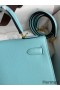 Hermes Kelly Sellier 28 Handmade Bag In Blue Atoll Epsom Calfskin
