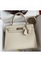 Hermes Kelly Sellier 28 Handmade Bag In Craie Evercolor Calfskin