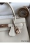 Hermes Kelly Sellier 28 Handmade Bag In Craie Evercolor Calfskin
