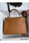 Hermes Kelly Sellier 28 Handmade Bag In Gold Epsom Calfskin
