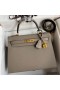 Hermes Kelly Sellier 28 Handmade Bag In Gris Asphalt Epsom Calfskin