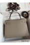 Hermes Kelly Sellier 28 Handmade Bag In Gris Asphalt Epsom Calfskin