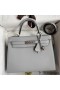Hermes Kelly Sellier 28 Handmade Bag In Gris Mouette Epsom Calfskin