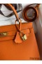 Hermes Kelly Sellier 28 Handmade Bag In Orange Epsom Calfskin