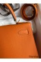 Hermes Kelly Sellier 28 Handmade Bag In Orange Epsom Calfskin