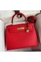 Hermes Kelly Sellier 28 Handmade Bag In Red Epsom Calfskin