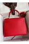 Hermes Kelly Sellier 28 Handmade Bag In Red Epsom Calfskin