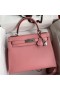 Hermes Kelly Sellier 28 Handmade Bag In Rose Confetti Epsom Calfskin