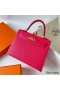Hermes Kelly Sellier 28 Handmade Bag In Rose Extreme Epsom Calfskin