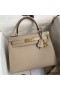 Hermes Kelly Sellier 28 Handmade Bag In Trench Epsom Calfskin