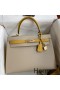 Hermes Kelly Sellier 32 Bicolor Bag in Trench and Yellow Epsom Calfskin
