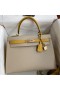 Hermes Kelly Sellier 32 Bicolor Bag in Trench and Yellow Epsom Calfskin