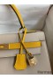 Hermes Kelly Sellier 32 Bicolor Bag in Trench and Yellow Epsom Calfskin