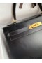 Hermes Kelly Sellier 32 Handmade Bag In Black Box Calfskin