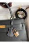 Hermes Kelly Sellier 32 Handmade Bag In Black Epsom Calfskin
