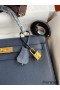Hermes Kelly Sellier 32 Handmade Bag In Blue Indigo Epsom Calfskin