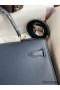 Hermes Kelly Sellier 32 Handmade Bag In Blue Indigo Epsom Calfskin