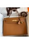 Hermes Kelly Sellier 32 Handmade Bag In Gold Epsom Calfskin