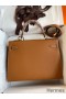 Hermes Kelly Sellier 32 Handmade Bag In Gold Epsom Calfskin