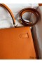 Hermes Kelly Sellier 32 Handmade Bag In Orange Epsom Calfskin