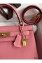 Hermes Kelly Sellier 32 Handmade Bag In Rose Confetti Epsom Calfskin
