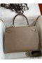 Hermes Kelly Sellier 32 Handmade Bag In Taupe Epsom Calfskin