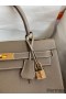 Hermes Kelly Sellier 32 Handmade Bag In Taupe Epsom Calfskin