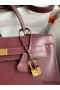 Hermes Kelly Sellier 35 Handmade Bag In Bordeaux Box Calfskin