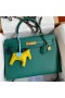 Hermes Kelly Sellier 35 Handmade Bag In Malachite Epsom Calfskin