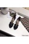Hermes Legend Wedge Sandal In Black Calfskin