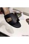 Hermes Legend Wedge Sandal In Black Calfskin