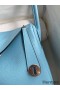 Hermes Lindy 26 Handmade Bag In Blue Atoll Clemence Leather