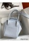 Hermes Lindy 26 Handmade Bag In Blue Brume Clemence Leather