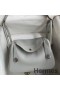 Hermes Lindy 26 Handmade Bag In Blue Glacier Clemence Leather