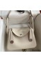 Hermes Lindy 26 Handmade Bag In Craie Clemence Leather