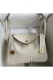 Hermes Lindy 26 Handmade Bag In Craie Ostrich Leather
