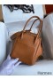 Hermes Lindy 26 Handmade Bag In Gold Clemence Leather