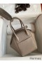 Hermes Lindy 26 Handmade Bag In Gris Asphalt Clemence Leather