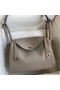 Hermes Lindy 26 Handmade Bag In Gris Asphalt Evercolor Leather