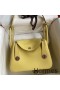 Hermes Lindy 26 Handmade Bag In Jaune Poussin Clemence Leather