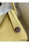 Hermes Lindy 26 Handmade Bag In Jaune Poussin Clemence Leather